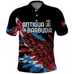 Afro-Antigua and Barbuda Cricket Custom Polo Shirt Falcons Wings - Take Off - African Pride
