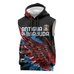 Afro-Antigua and Barbuda Cricket Custom Sleeveless Hoodie Falcons Wings - Take Off - African Pride