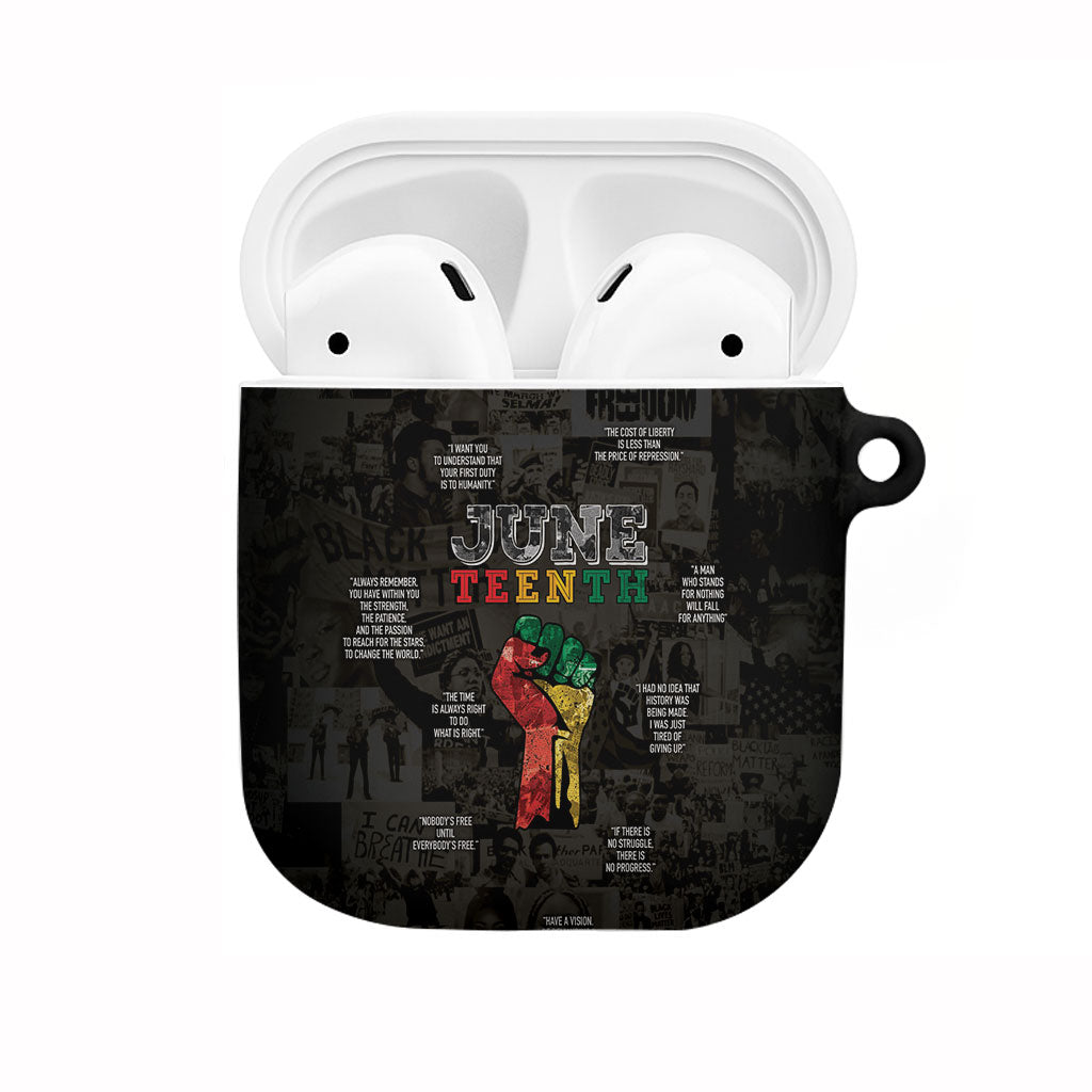 Juneteenth Black History AirPods Case Inspirational Quotes Collage