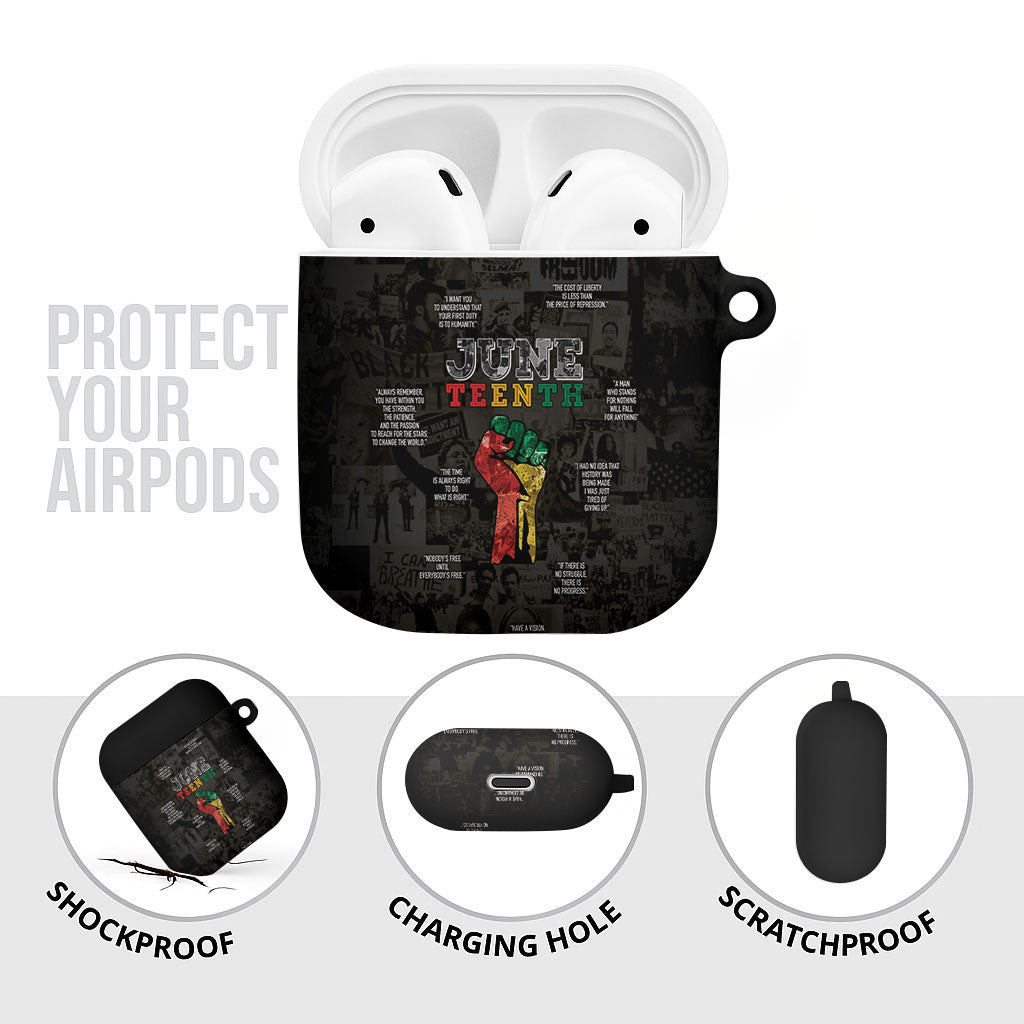 Juneteenth Black History AirPods Case Inspirational Quotes Collage