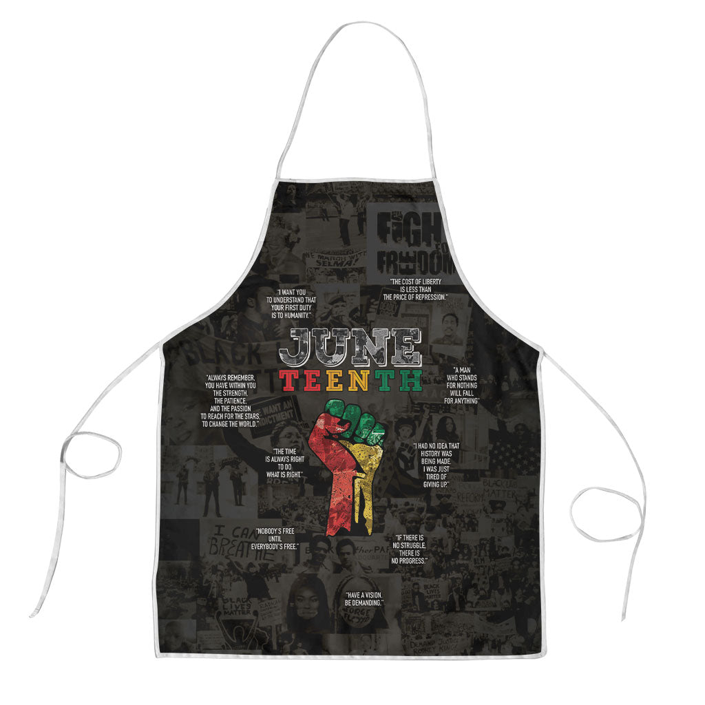 Juneteenth Black History Apron Inspirational Quotes Collage