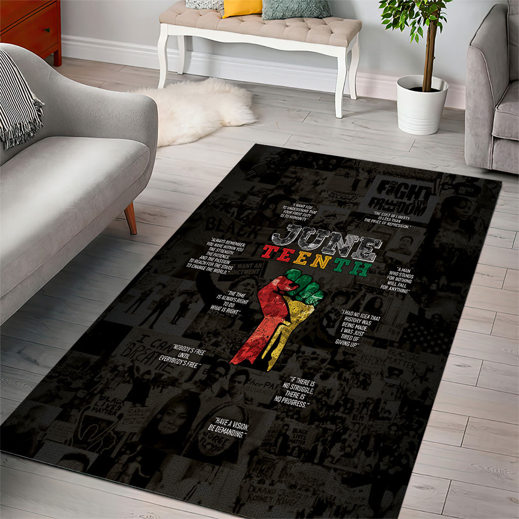 Juneteenth Black History Area Rug Inspirational Quotes Collage