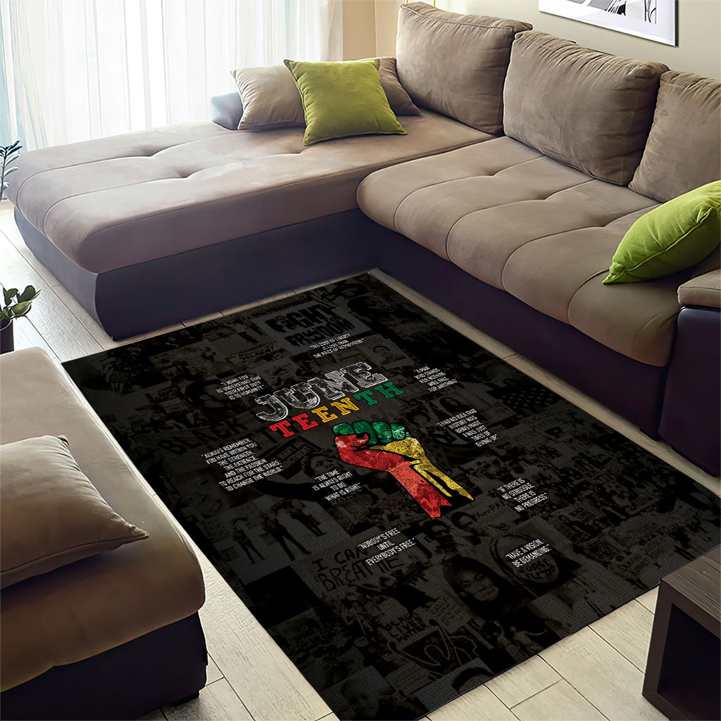Juneteenth Black History Area Rug Inspirational Quotes Collage