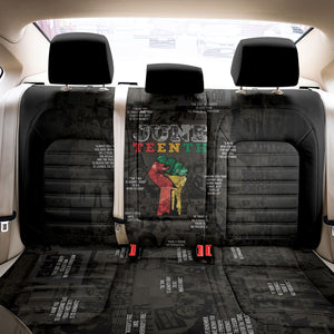 Juneteenth Black History Back Car Seat Cover Inspirational Quotes Collage