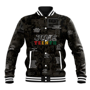 Juneteenth Black History Baseball Jacket Inspirational Quotes Collage