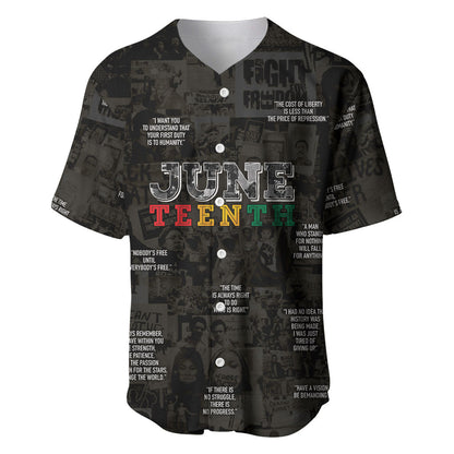 Juneteenth Black History Baseball Jersey Inspirational Quotes Collage