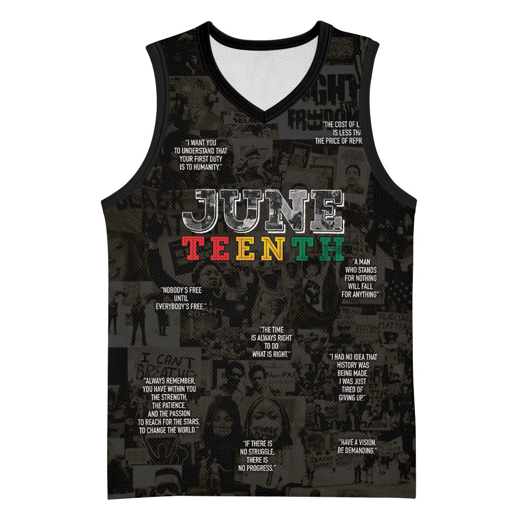 Juneteenth Black History Basketball Jersey Inspirational Quotes Collage