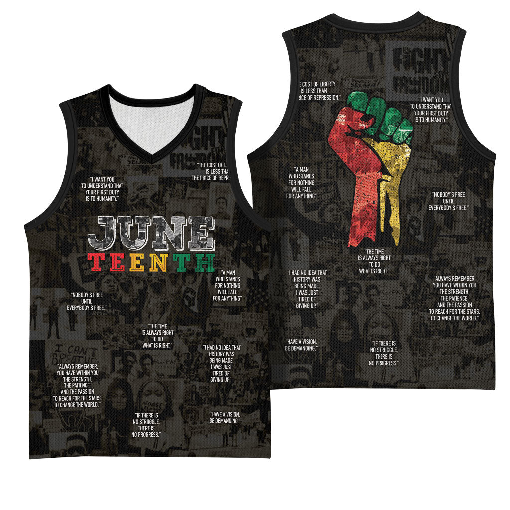 Juneteenth Black History Basketball Jersey Inspirational Quotes Collage