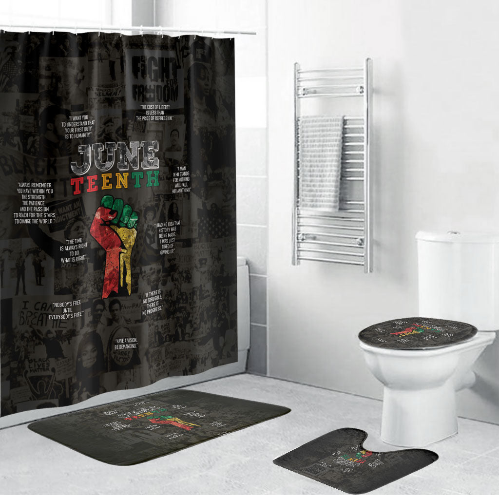Juneteenth Black History Bathroom Set Inspirational Quotes Collage