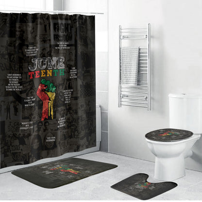 Juneteenth Black History Bathroom Set Inspirational Quotes Collage