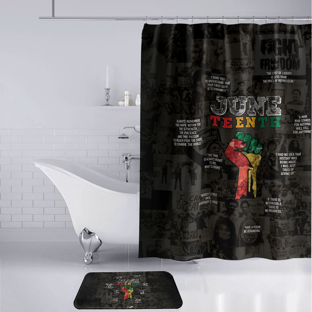 Juneteenth Black History Bathroom Set Inspirational Quotes Collage