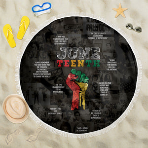 Juneteenth Black History Beach Blanket Inspirational Quotes Collage