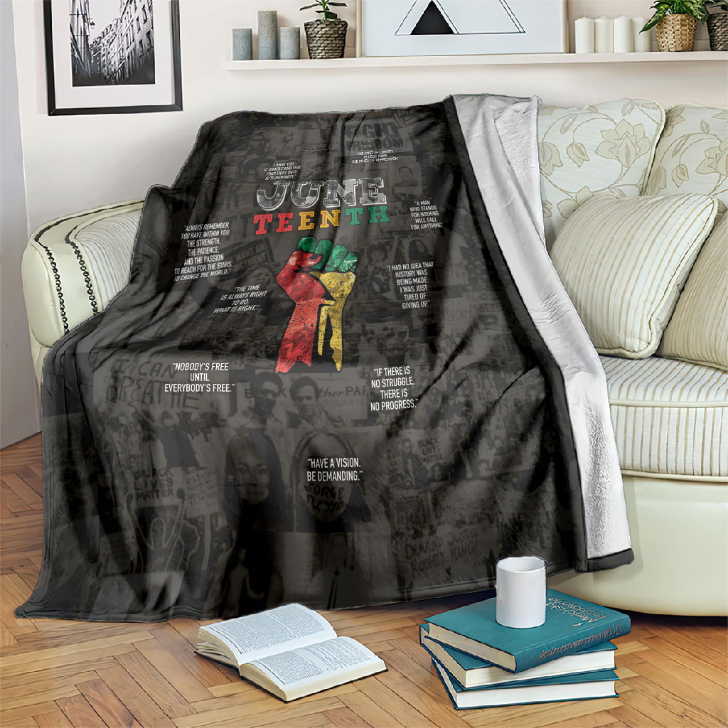 Juneteenth Black History Blanket Inspirational Quotes Collage