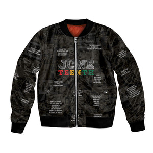Juneteenth Black History Bomber Jacket Inspirational Quotes Collage