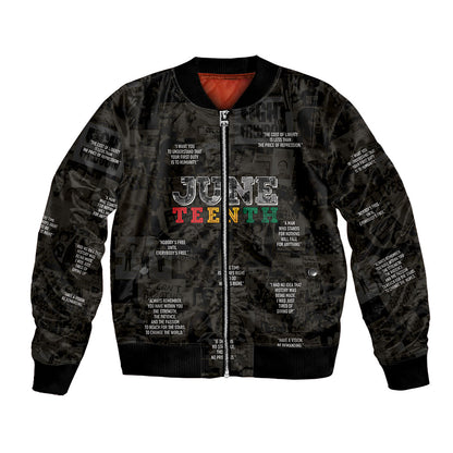 Juneteenth Black History Bomber Jacket Inspirational Quotes Collage