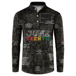 Juneteenth Black History Button Sweatshirt Inspirational Quotes Collage