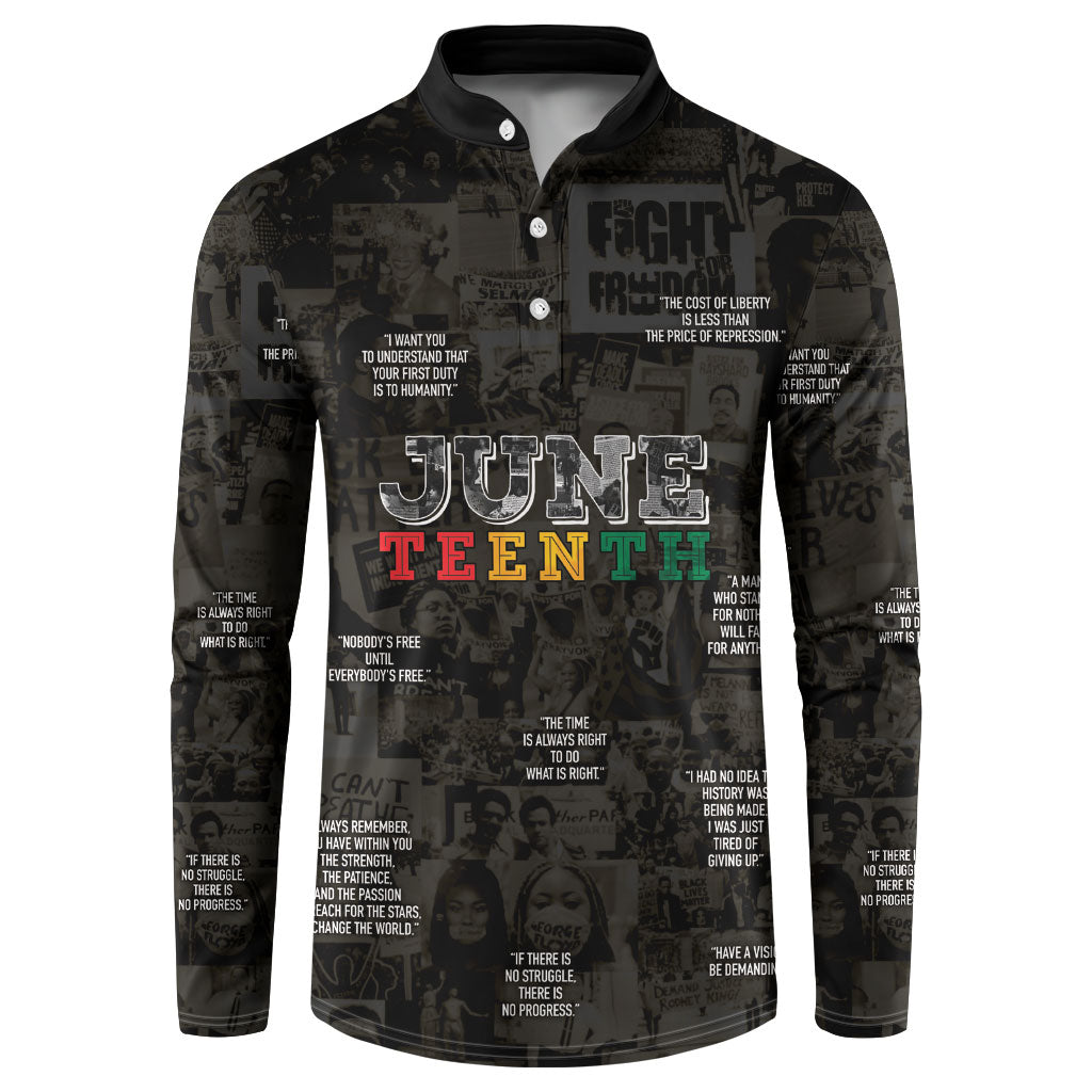 Juneteenth Black History Button Sweatshirt Inspirational Quotes Collage