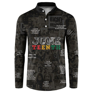 Juneteenth Black History Button Sweatshirt Inspirational Quotes Collage