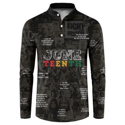 Juneteenth Black History Button Sweatshirt Inspirational Quotes Collage
