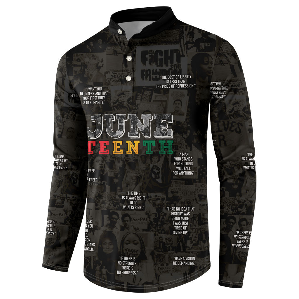Juneteenth Black History Button Sweatshirt Inspirational Quotes Collage