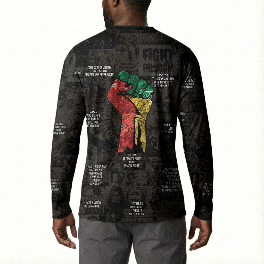 Juneteenth Black History Button Sweatshirt Inspirational Quotes Collage