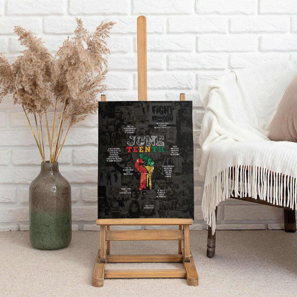 Juneteenth Black History Canvas Wall Art Inspirational Quotes Collage