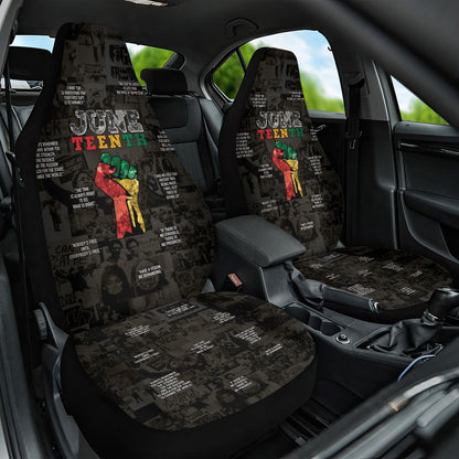 Juneteenth Black History Car Seat Cover Inspirational Quotes Collage