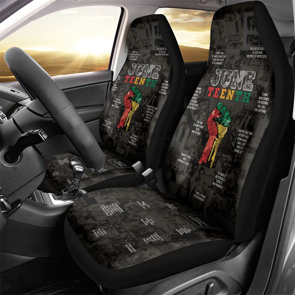 Juneteenth Black History Car Seat Cover Inspirational Quotes Collage