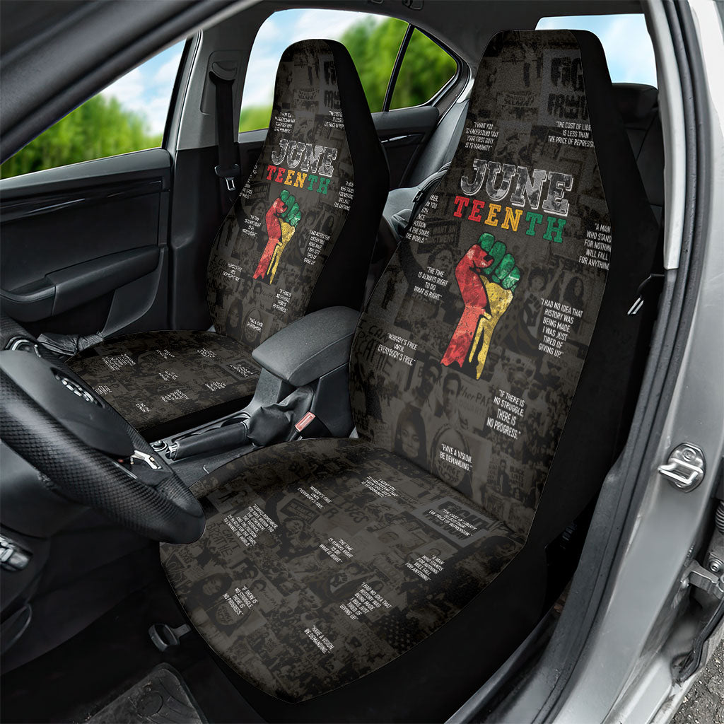Juneteenth Black History Car Seat Cover Inspirational Quotes Collage