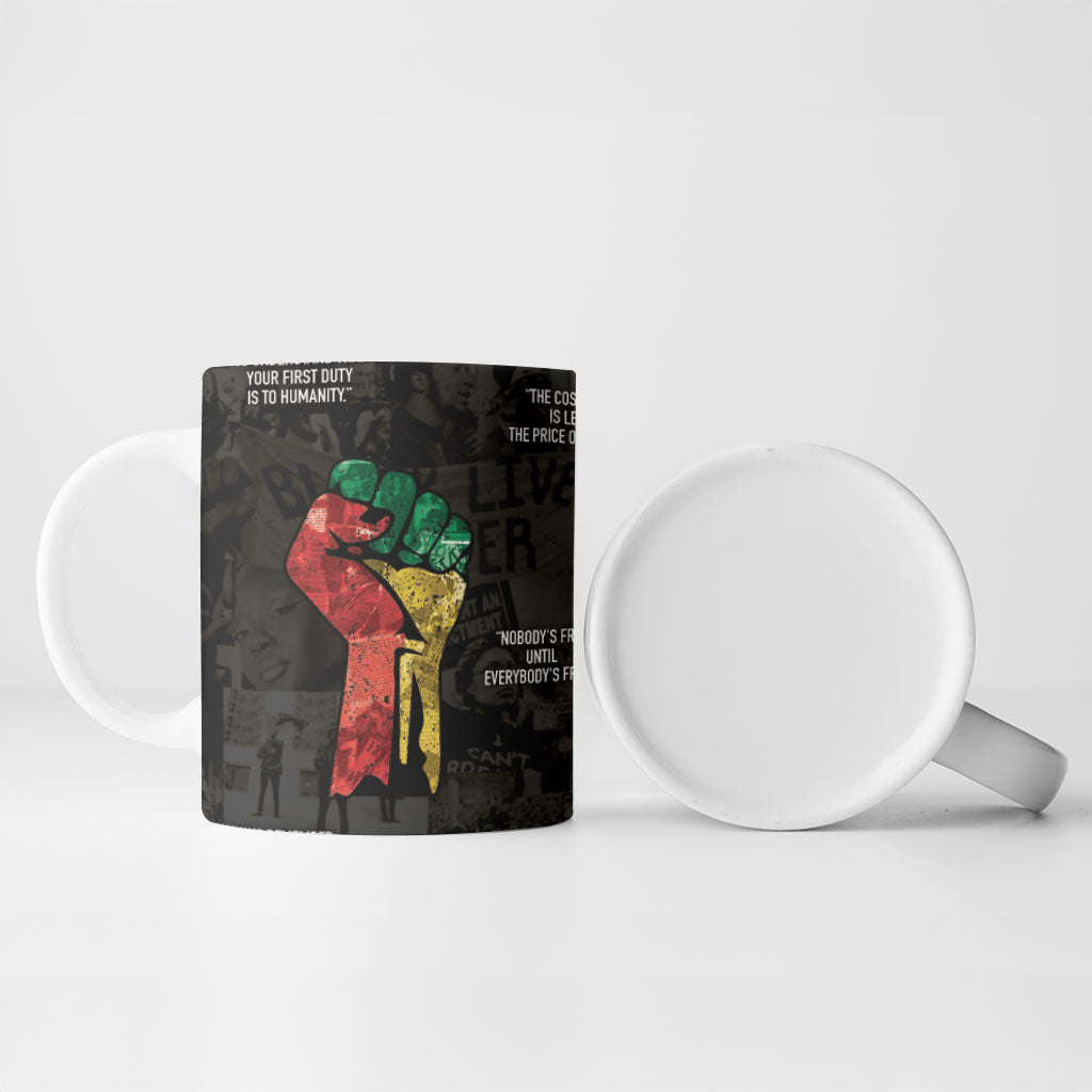Juneteenth Black History Ceramic Mug Inspirational Quotes Collage