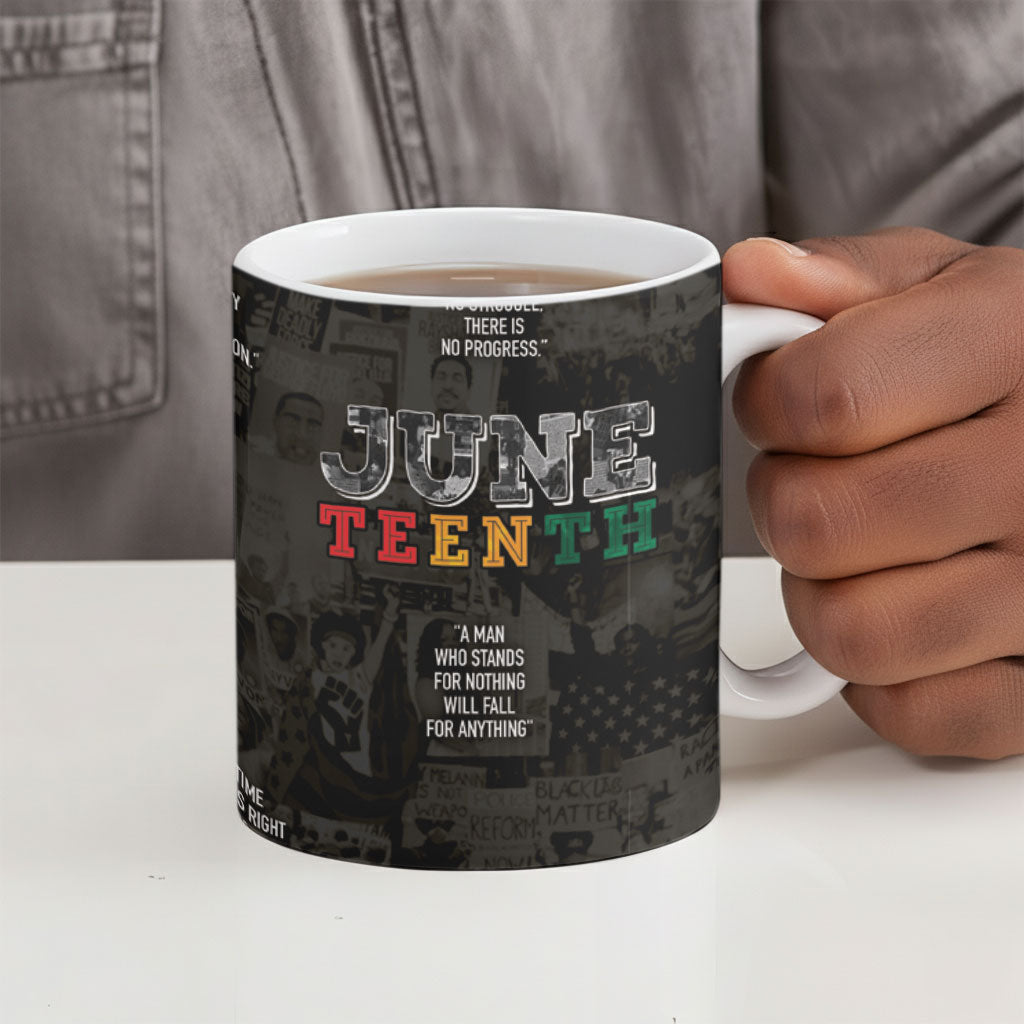 Juneteenth Black History Ceramic Mug Inspirational Quotes Collage