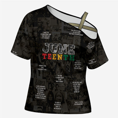 Juneteenth Black History Cross Shoulder Shirt Inspirational Quotes Collage