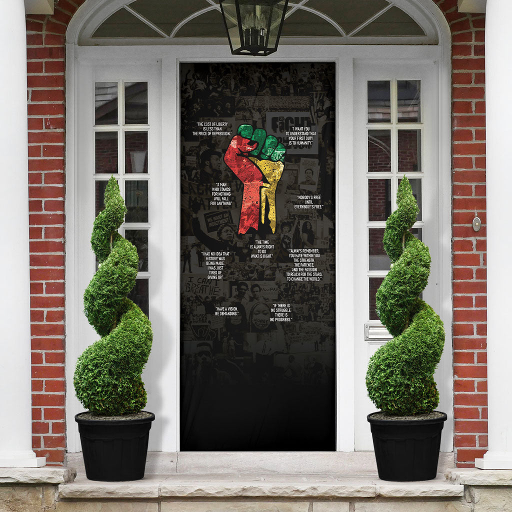 Juneteenth Black History Door Cover Inspirational Quotes Collage