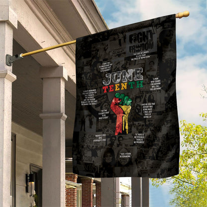 Juneteenth Black History Garden Flag Inspirational Quotes Collage