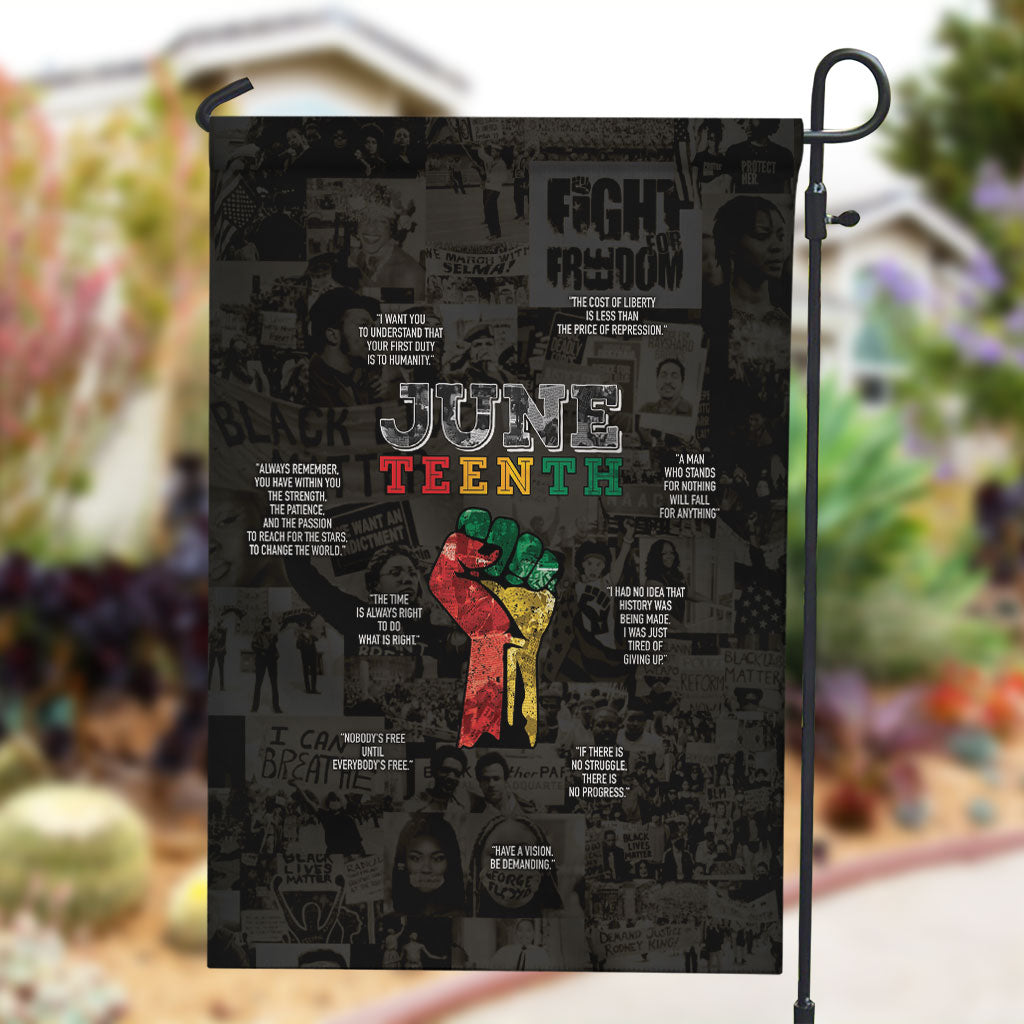 Juneteenth Black History Garden Flag Inspirational Quotes Collage