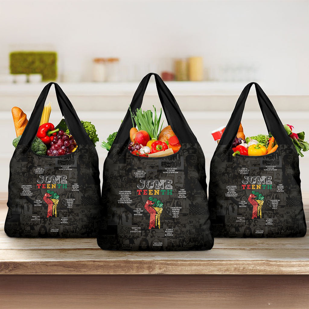 Juneteenth Black History Grocery Bag Inspirational Quotes Collage