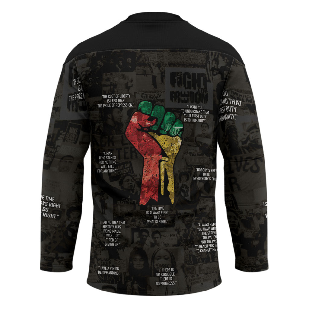 Juneteenth Black History Hockey Jersey Inspirational Quotes Collage