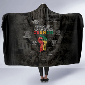 Juneteenth Black History Hooded Blanket Inspirational Quotes Collage