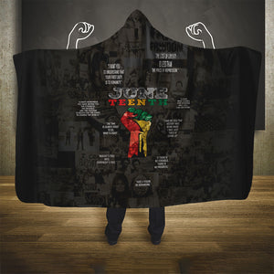 Juneteenth Black History Hooded Blanket Inspirational Quotes Collage