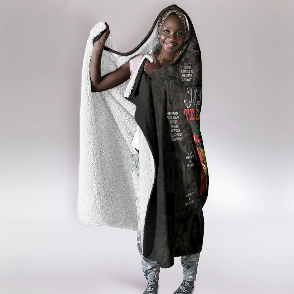Juneteenth Black History Hooded Blanket Inspirational Quotes Collage