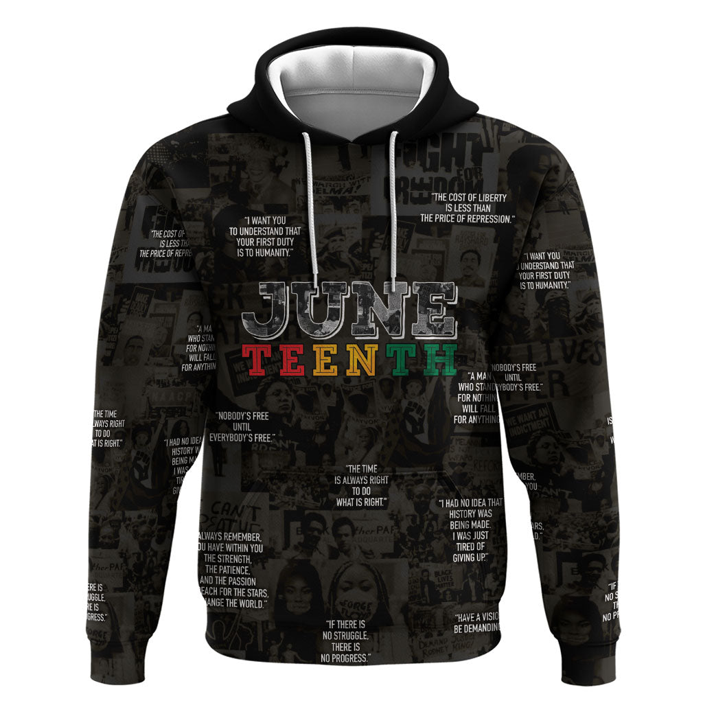 Juneteenth Black History Hoodie Inspirational Quotes Collage