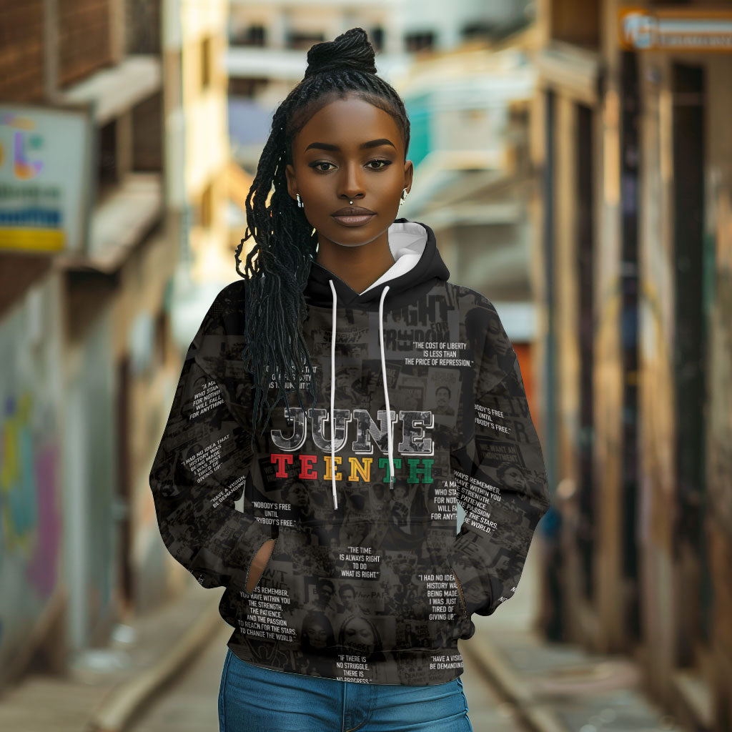 Juneteenth Black History Hoodie Inspirational Quotes Collage