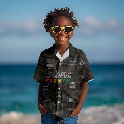 Juneteenth Black History Kid Hawaiian Shirt Inspirational Quotes Collage
