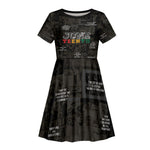 Juneteenth Black History Kid Short Sleeve Dress Inspirational Quotes Collage