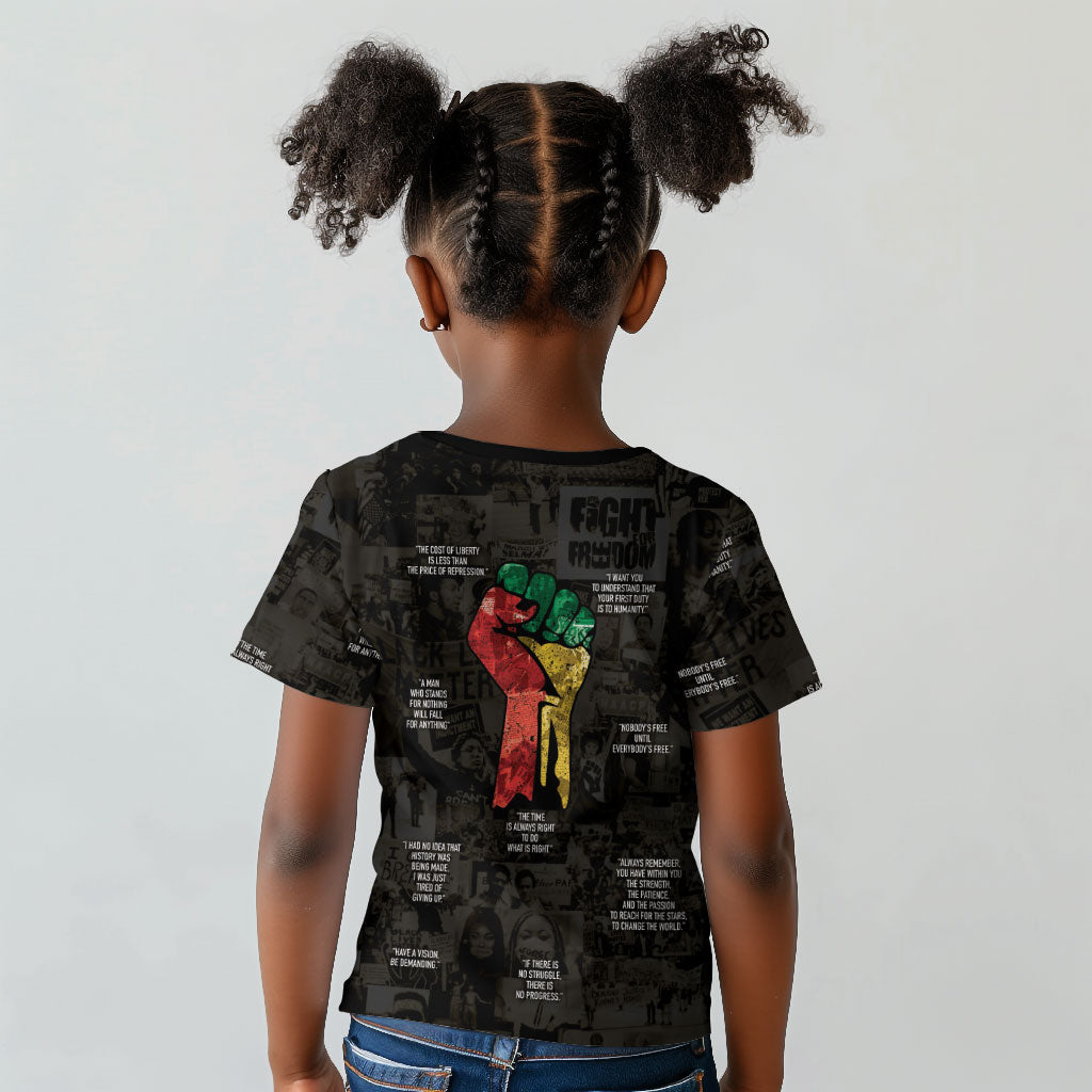 Juneteenth Black History Kid T shirt Inspirational Quotes Collage