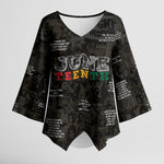 Juneteenth Black History Kimono Sleeve Blouse Inspirational Quotes Collage