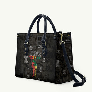 Juneteenth Black History Leather Bag Inspirational Quotes Collage