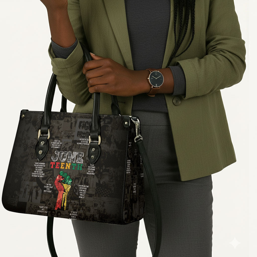 Juneteenth Black History Leather Bag Inspirational Quotes Collage