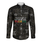 Juneteenth Black History Long Sleeve Button Shirt Inspirational Quotes Collage