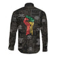 Juneteenth Black History Long Sleeve Button Shirt Inspirational Quotes Collage